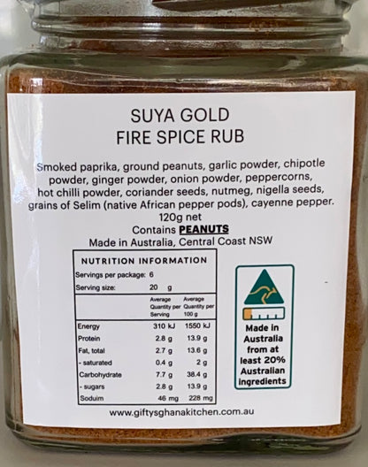 "SUYA GOLD" FIRE SPICE RUB - West African Spice Blend Gifty's Ghana Kitchen