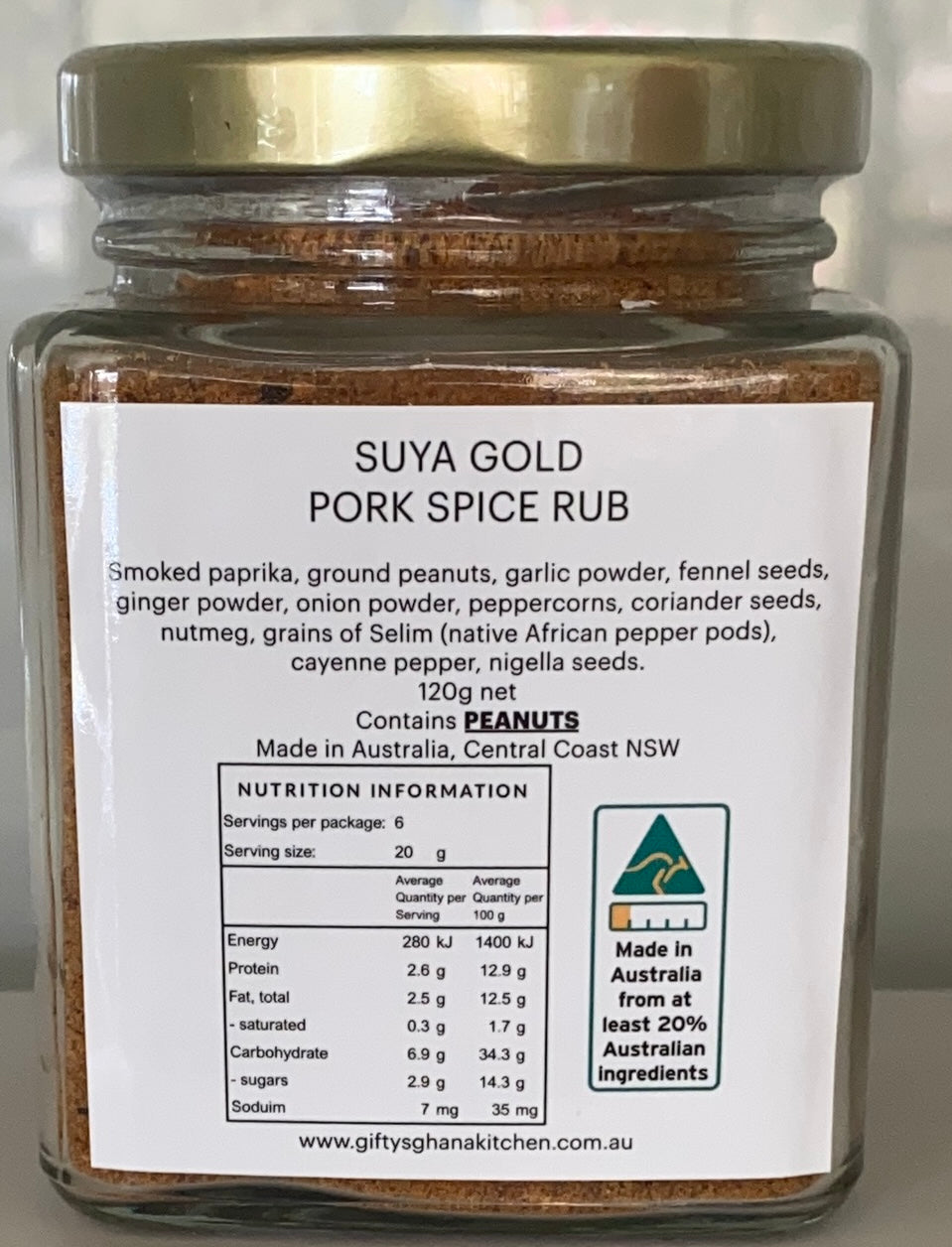 "SUYA GOLD" PORK SPICE RUB - West African Spice Blend Gifty's Ghana Kitchen